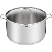 Tefal Intuition B90875 Kochtopf inkl. Deckel, Edelstahl, 36 cm Durchmesser, Induktionsherd-geeignet