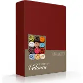 Romanette Spannbettlaken Bordeaux Rot (Velours)-1-person (80/90 x 200/210/220 cm)