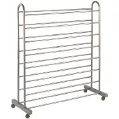 Wenko Schuhregal "Modell Giant", braun, B:67cm H:125,5cm T:43cm, Regale, Schuhregal, für bis zu 42 Paar Schuhe, ausziehbar und fahrbar, mit 4 Rollen