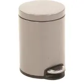 EKO Treteimer 5 Liter platinum - Abfalleimer mit Soft-Close-Deckel