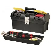 Stanley Werkzeugbox Millenium, Werkzeugkasten, Kunststoff, Schwarz, Gelb, 318 mm, 130 mm, 17,8 mm