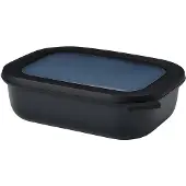 Mepal Multischüssel Cirqula - Mikrowellengeschirr - Multikom rechteckig 1000 ml - Nordic black - Meal prep box - Frischhaltedosen mit Deckel