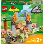 LEGO 10939 DUPLO Jurassic World Ausbruch des T-Rex und Triceratops, Dinosaurier Spielzeug Set für Kleinkinder ab 2 Jahren