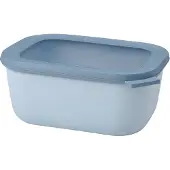 Mepal Multischüssel Cirqula - Mikrowellengeschirr - Multikom rechteckig 1500 ml - Nordic blue - Meal prep box - Frischhaltedosen mit Deckel