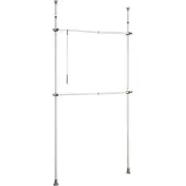 Wenko Teleskop-Garderobensystem Herkules Basic, verstellbares Ordnungssystem, Garderoben-System Wenko