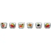 Rona TABLE PASSION boite 6 mise en bouche droite 11 cl Transparent Rond Cristallin