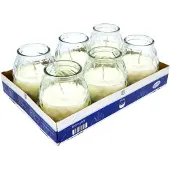 Metro Professional Kerze im Glas, Paraffin / Pflanzenwachs, Ø 9.8 x 10.2 cm, Leuchtdauer von 60/70 Stunden, transparent, 6 Stück