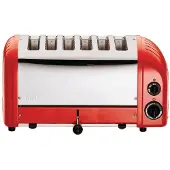 Dualit Toaster 60154 - rot - 6 Schlitze - Ausziehbare Krümelschale