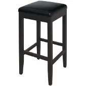 Bolero Barhocker Kunstleder Schwarz,2 Stück