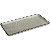 Olympia 6 Stück Mineral rechteckige Teller 23 x 12cm. Das rustikale Design gibt einen heimeligen