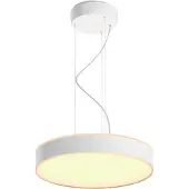 Philips White ambience Enrave Pendelleuchte weiß + Dimmschalter, Intelligente Hängeleuchte, Bluetooth/Zigbee, Weiß, LED, Metall, Nicht austauschbare(s) Leuchtmittel