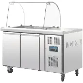 Polar Serie U 2-türige GN-Saladette mit Schutzhaube