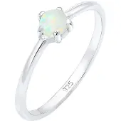 Elli Ring Basic Trend Bandring Synthetischer Opal 925 Silber Elli Silber