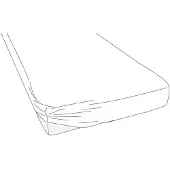 Kayori Topper Spannbettlaken Shizu Weiß (Perkal)-90 x 210/220 cm