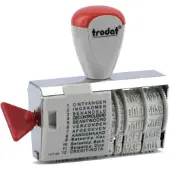 Trodat Formel + Datumsstempel Niederländisch Rot, Weiss 80 mm x 70 mm