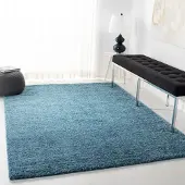 Safavieh | Teppich Shaggy Blauw Kunstvezel 180x120 cm | NADUVI