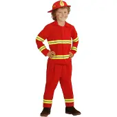 Widmann FEUERWEHRMANN (Jacke, Hose, Helm), 116 cm / 4-5 Years