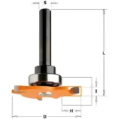 Cmt 923.330.11A 3 mm Scheibenfräser mit Lager + Spindel ohne Kontermutter 8 mm-Schaft