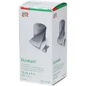 Lohmann & Rauscher Durelast Ultrakurzzugbinde, mit Verbandklammern, cremefarben - 1 Stück, einzeln in Faltschachtel, Maße: 15 cm x 5 m 1 St