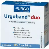 Urgo Urgoband Duo Kurzzugbinde 10 cmx5 m 2 St Binden