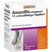 Ratiopharm AMOROLFIN-5% wirkstoffhalt.Nagellack 5 ml Wirkstoffhaltiger Nagellack