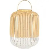 Forestier Take A Way Portable Tischleuchte M White - , Take A Way M, dimmbar, Weiß, für Wohnzimmer, Bambus, Design