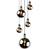 Lucide 5-Licht Pendellampe Julius Rauchglas