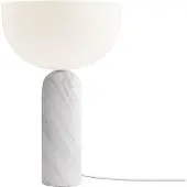 New Works Kizu Tischleuchte Small White - , Kizu Small, Weiß, für Wohnzimmer, Stein, Design