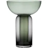 AYTM Torus Vase Ø15 Schwarz/Forest - , Grün, Glas