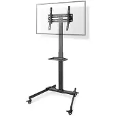 Nedis TV Bodenständer - 32 - 55 " - maximal unterstützes Bildschirmgewicht: 35 kg - Premium-Säule Entwurf - Einstellbare voreingestellte Höhen - Schnappverschluss - Stahl - Schwarz