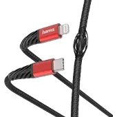 Hama Extreme, 1,5 m, Lightning, USB C, Männlich, Männlich, Schwarz, Rot