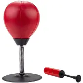 Angel Sports Twisk Boxball Stress Buster auf Standfuß mit Handpumpe rot schwarz