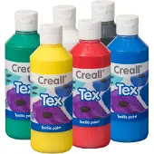 Creall - Textilfarbe Creall Tex 6 Stücke 6 Farben 250ml | Stellen Sie eine 6 -Flasche ein