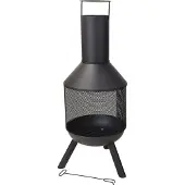 Huismerk Feuerstelle mit Schornstein Metall 116 cm