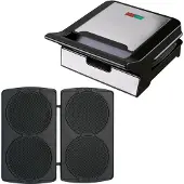 Syntrox Germany Waffeleisen f?r Eiswaffeln Kombiger?t mit wechselbaren Platten von Syntrox