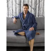 De Witte Lietaer Bademantel Gentle Sapphire Blue Herren-XL