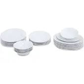 Hermia Concept , ALF24Y400, Essservices, Tafelservice (24 Teile), Weiß, Porzellan, 25 x 25 x 2 cm