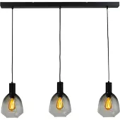 Masterlight Pendelleuchte Porto 3-flammig Glas Grün-Transparent 100x20cm