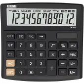 Desq Taschenrechner Business Classy Large 30300.09, 12-stelliges LC-Display, Solar- & Batteriebetrieb