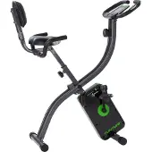 Tunturi Cardio Fit B25 X Bike Heimtrainer Fahrrad klappbar / Fitnessfahrrad / Hometrainer Fahrrad Trainer mit Rückenlehne +Tablethalterung und LCD-Bildschirmanzeige - Schwarz