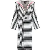 Cawö Bademantel 1242 Schwarz Weiß Damen-46