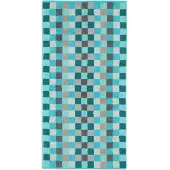 Cawö Handtuch Unique Karo Türkis (3er Set)