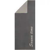 Cawö Saunatuch 449 Sauna-Time Two-Tone Anthracite