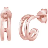 Elli Ohrringe Mini Creolen Basic Minimal Trend Geo 925 Silber Elli Rosegold