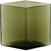 Iittala Ruutu Vase 20,5x18 cm Moosgrün