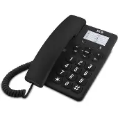 SPC Original, Analoges Telefon, Kabelgebundenes Mobilteil, 3 Eintragungen, Schwarz