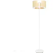 QAZQA Retro Stehlampe weiß mit Rattan 40 cm - Akira