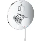 GROHE Essence Einhandbatterie, mit 3-Wege Umstellung, Fertigmontageset für Rapido SmartBox, 24169001, Farbe: Chrom