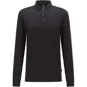 BOSS Longsleeve-Poloshirt aus Interlock-Baumwolle mit Logo Grösse M