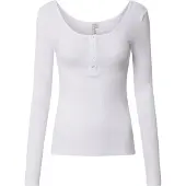 Pieces Langarmshirt "PCKITTE LS TOP NOOS BC" Baumwollmischung, slim fit